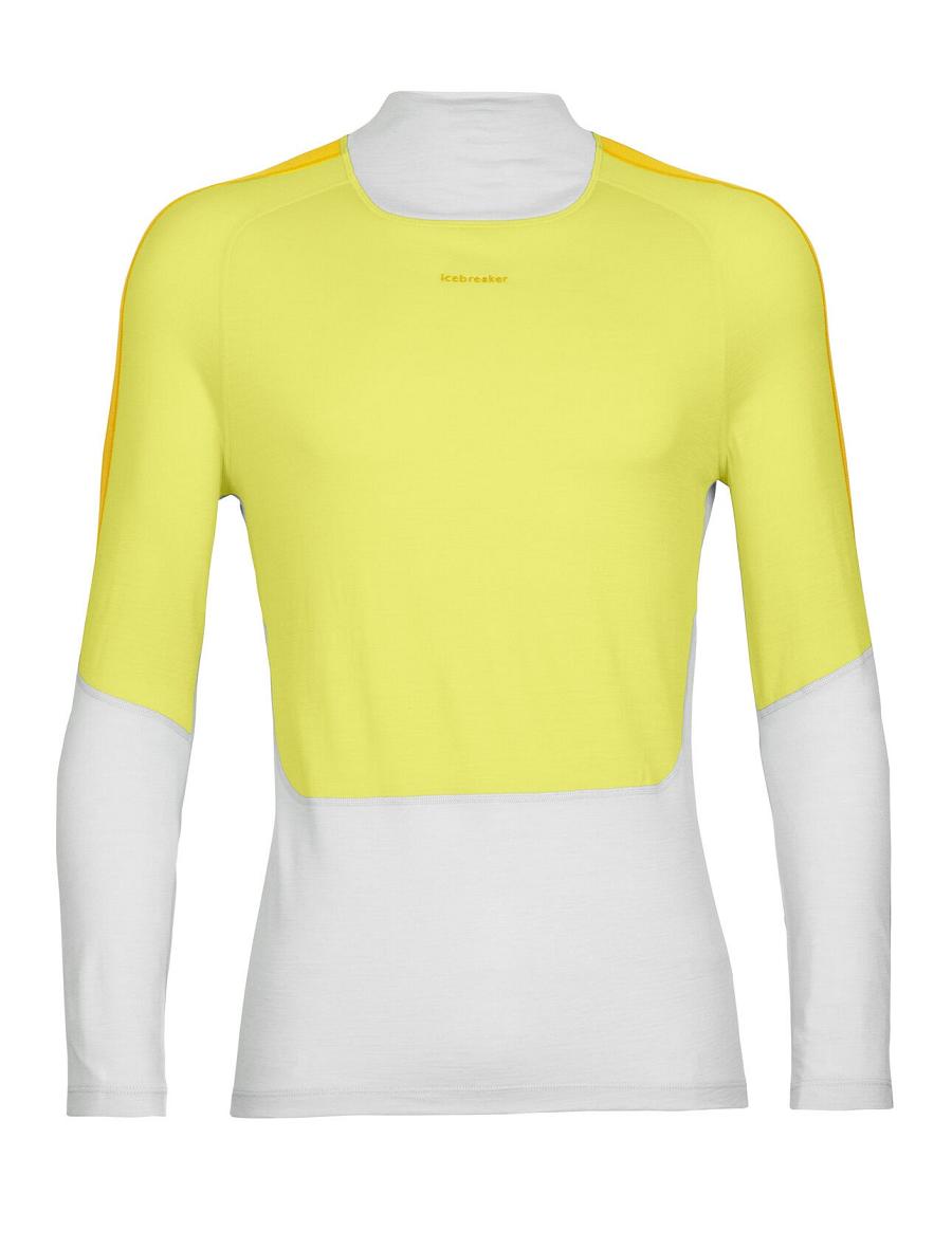 Base Layers Icebreaker Merino 200 Sonebula Long Sleeve High Neck Thermal Top Męskie Mięta | PL 1602MQZA